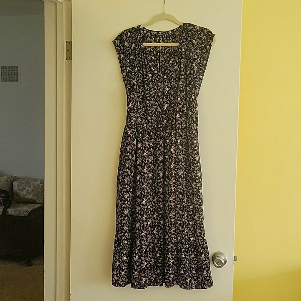 J Crew Two-Tiered Floral Dress